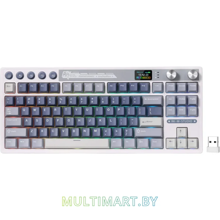 Клавиатура Royal Kludge M87 RGB Ocean Blue (RK Beige)